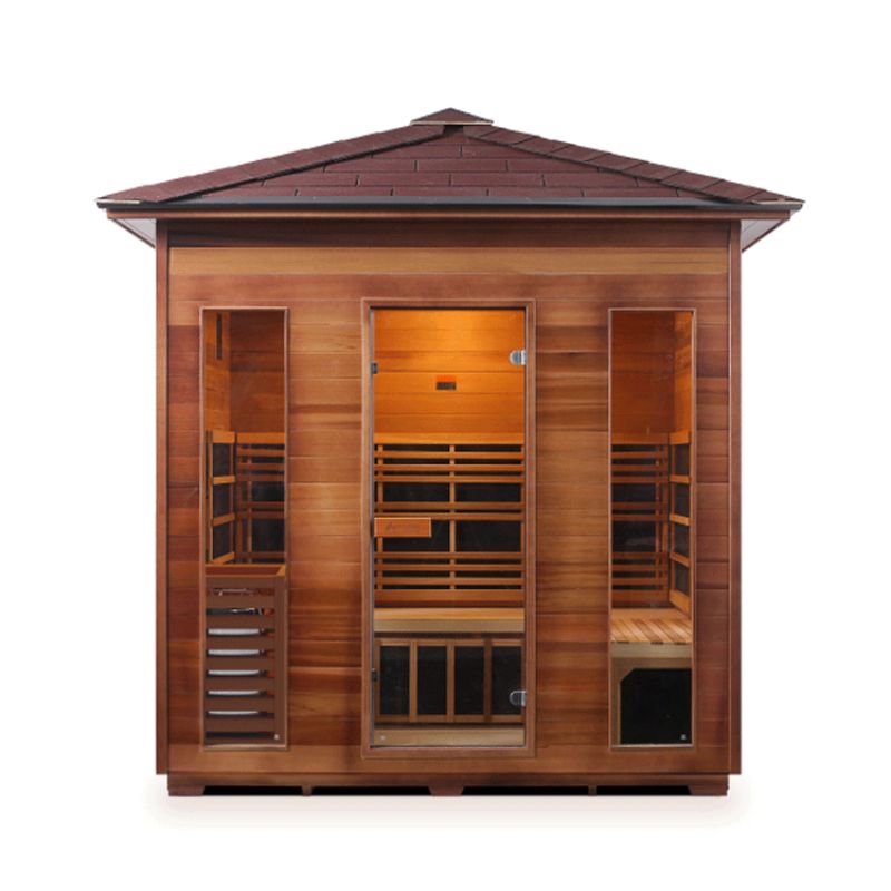 Enlighten Diamond-5 Person-Hybrid Sauna-Peak Roof
