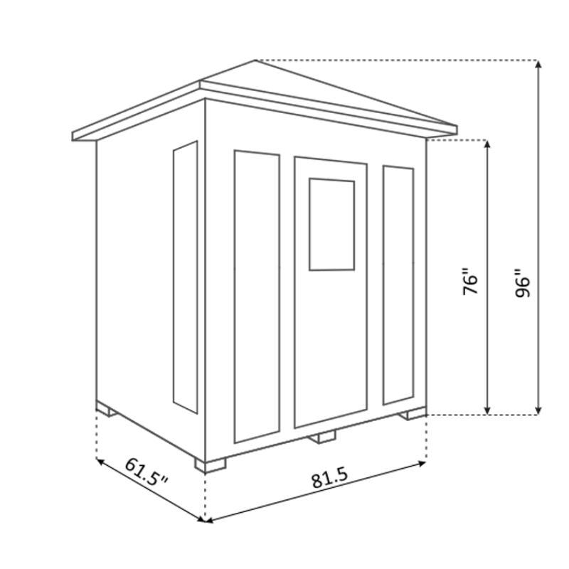 Enlighten Diamond-5 Person-Hybrid sauna-Specs