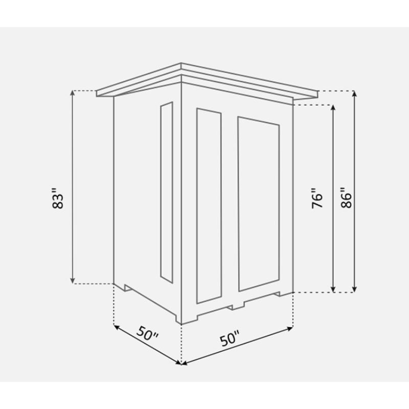 Enlighten Rustic 2 Person Infrared Sauna-Specs