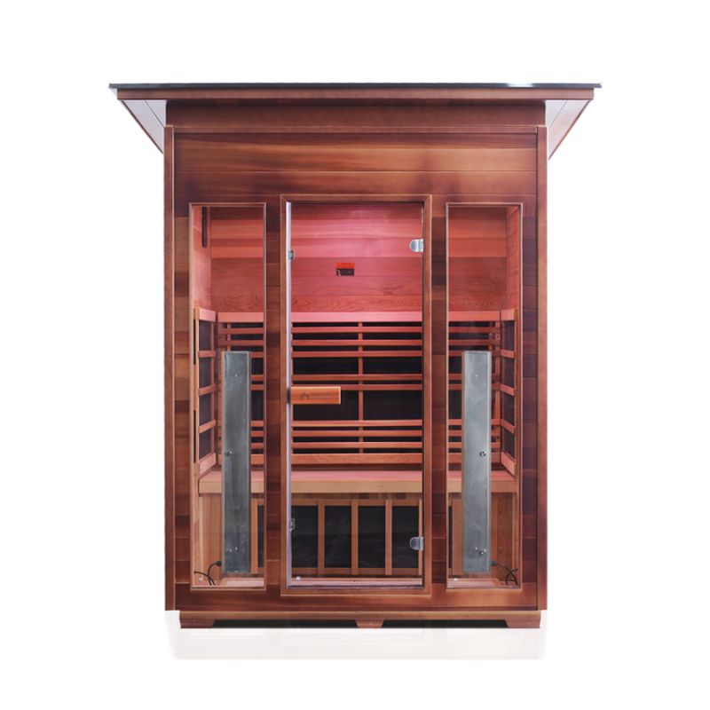 Enlighten Rustic 3 Person-Infrared Sauna-Slope Roof