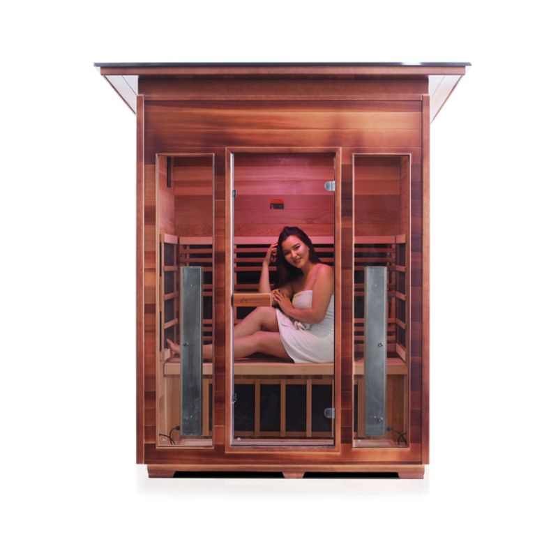 Enlighten Rustic 3 Person-Infrared Sauna-Slope Roof