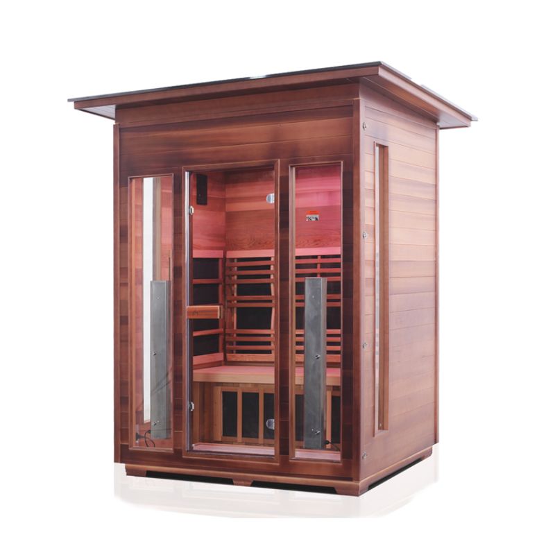 Enlighten Rustic 3 Person-Infrared Sauna-Slope Roof