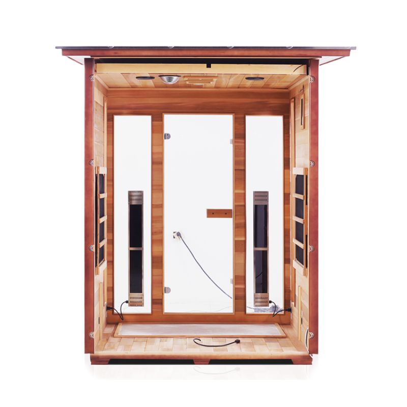 Enlighten Rustic 3 Person-Infrared Sauna-Slope Roof