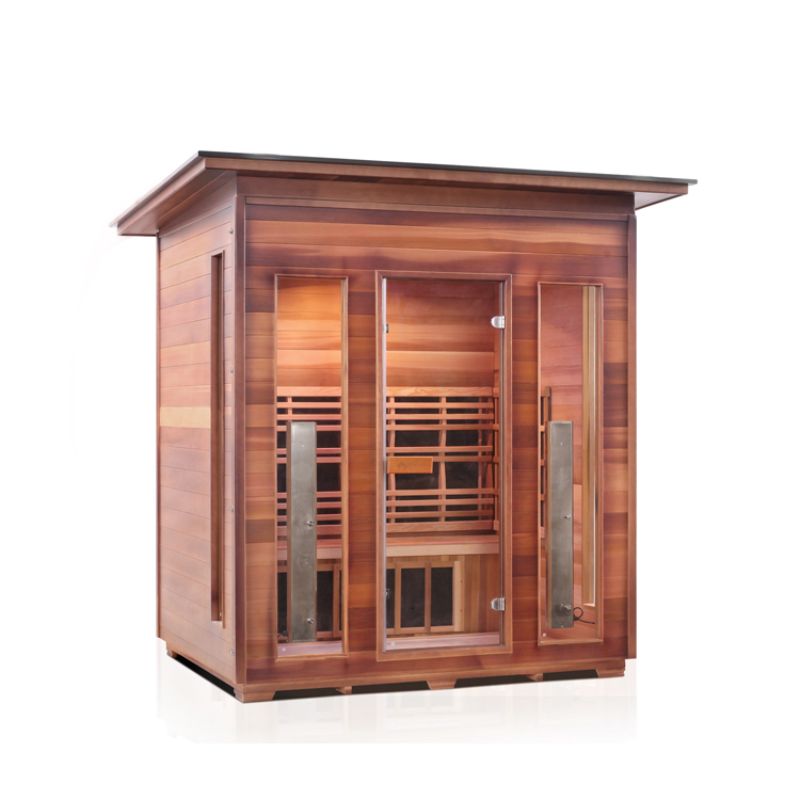 Enlighten Rustic 3 Person-Infrared Sauna-Slope Roof