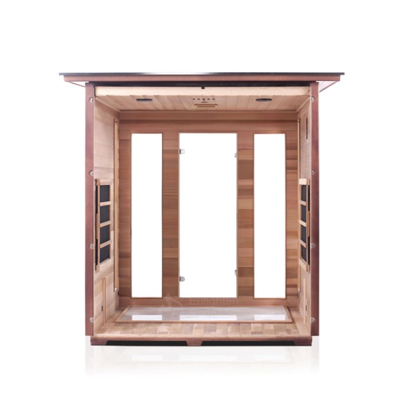 Enlighten Rustic 4 Person Infrared Sauna -Interior