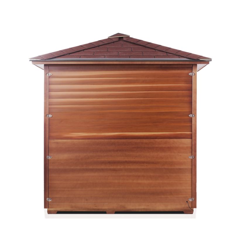 Enlighten Rustic 5 Person Infrared Sauna-rear view
