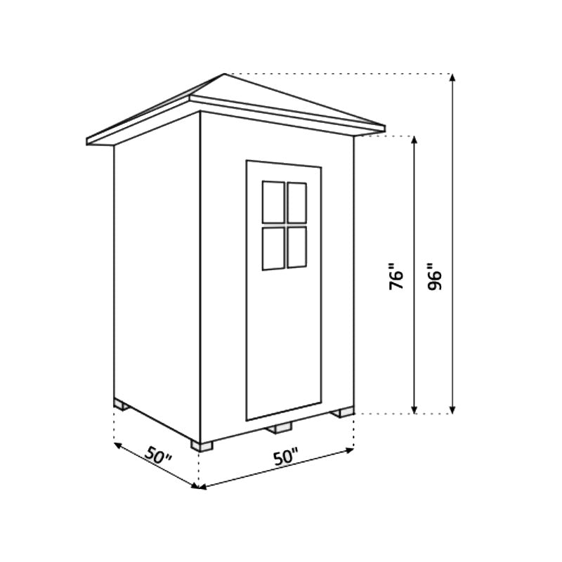 Enlighten Sapphire, 2 Person, Peak Roof, Hybrid Sauna-Specs
