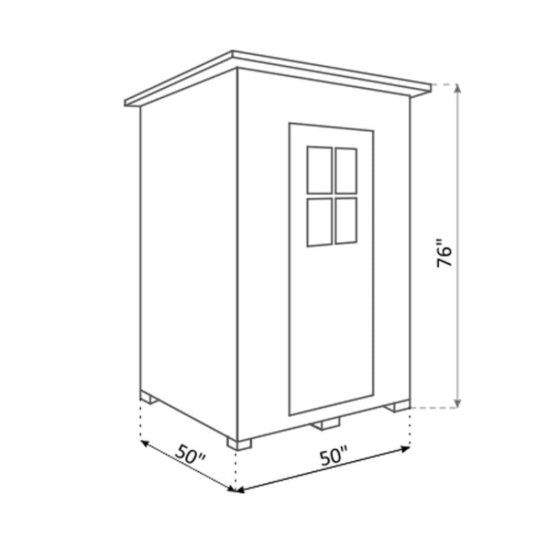 Enlighten Sapphire, 2 Person, Slope Roof, Hybrid Sauna-Specs