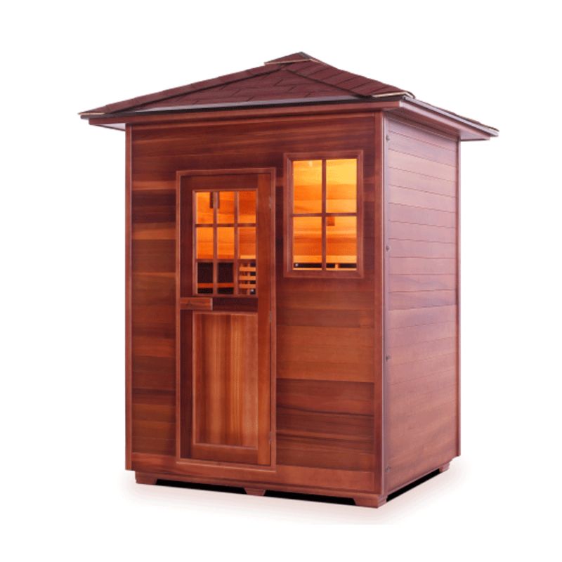Enlighten Sapphire-3 Person-Hybrid Sauna-Peak Roof
