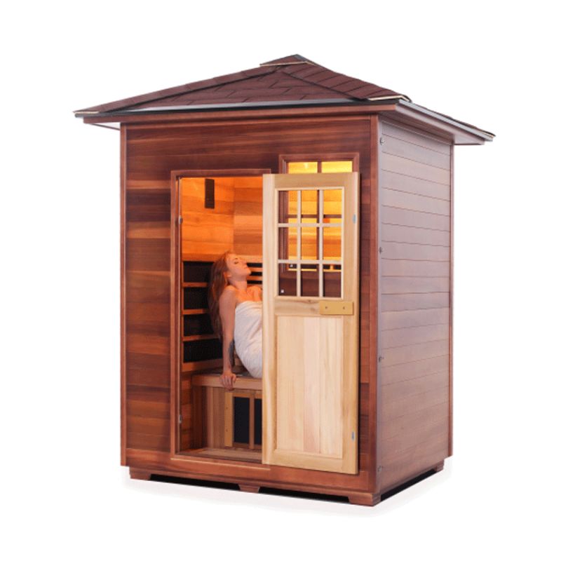 Enlighten Sapphire-3 Person-Hybrid Sauna-Peak Roof