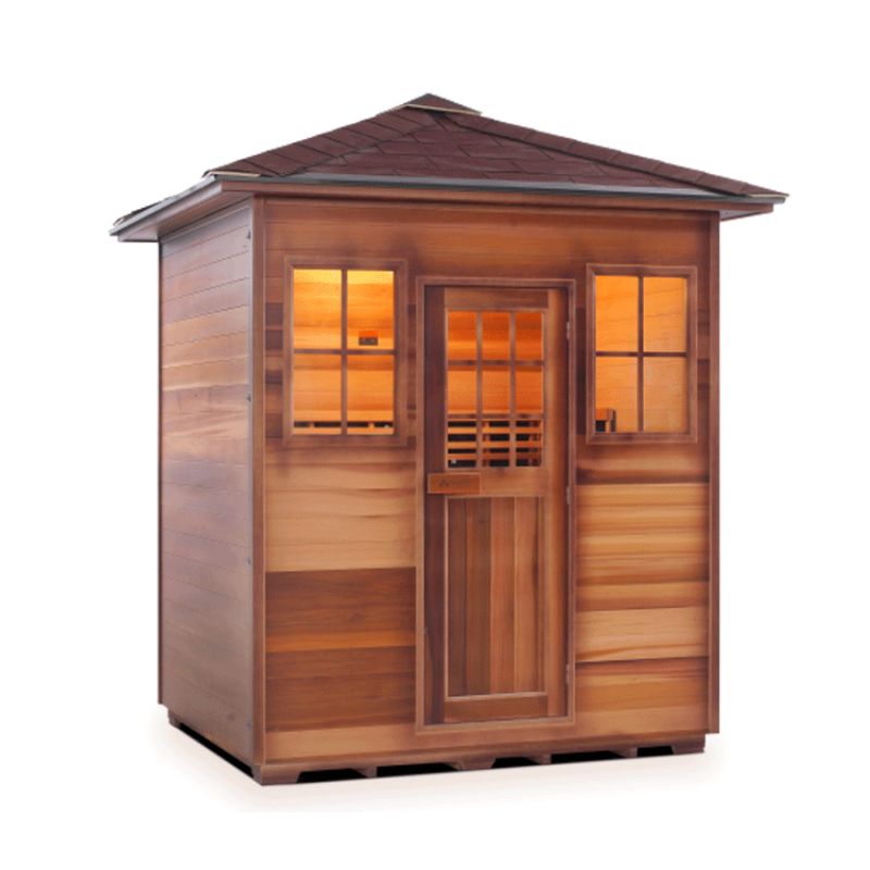 Enlighten Sapphire-4-Person-Hybrid Sauna -Peak Roof