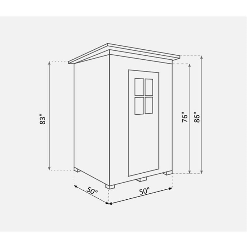 Enlighten Sierra 2 Person Infrared Sauna-Slope Roof-Specs
