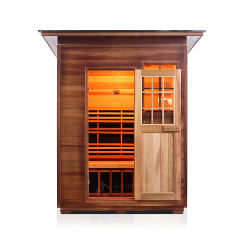 Enlighten Sierra 3 Person Infrared Sauna-Slope Roof