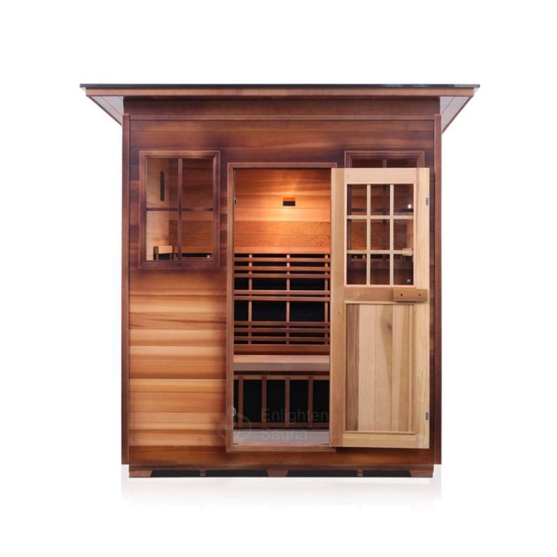 Enlighten Sierra 4 Person Infrared Sauna -Slope Roof
