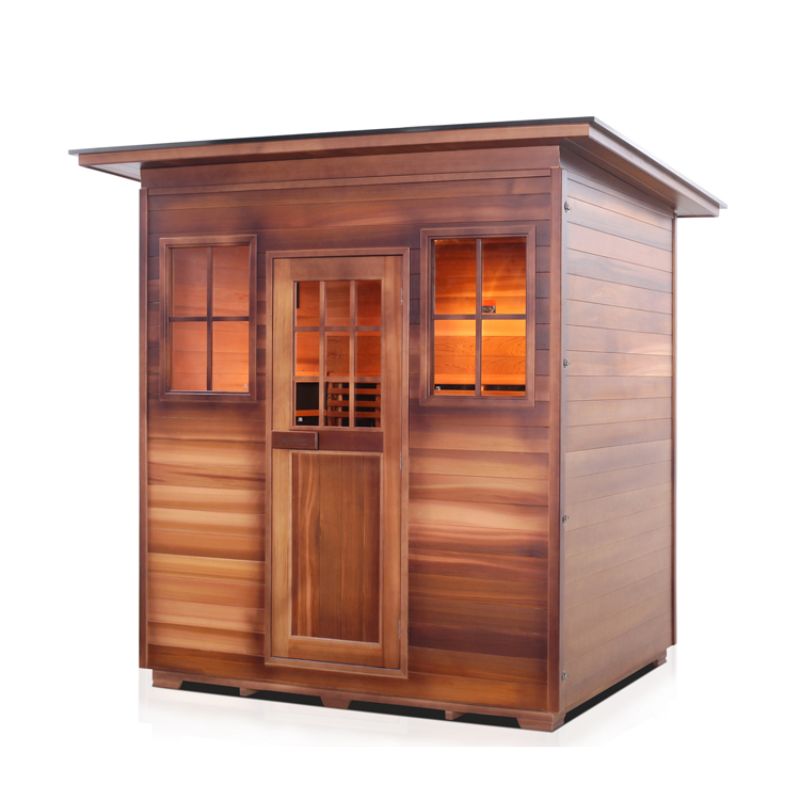 Enlighten Sierra 4 Person Infrared Sauna -Flat Roof