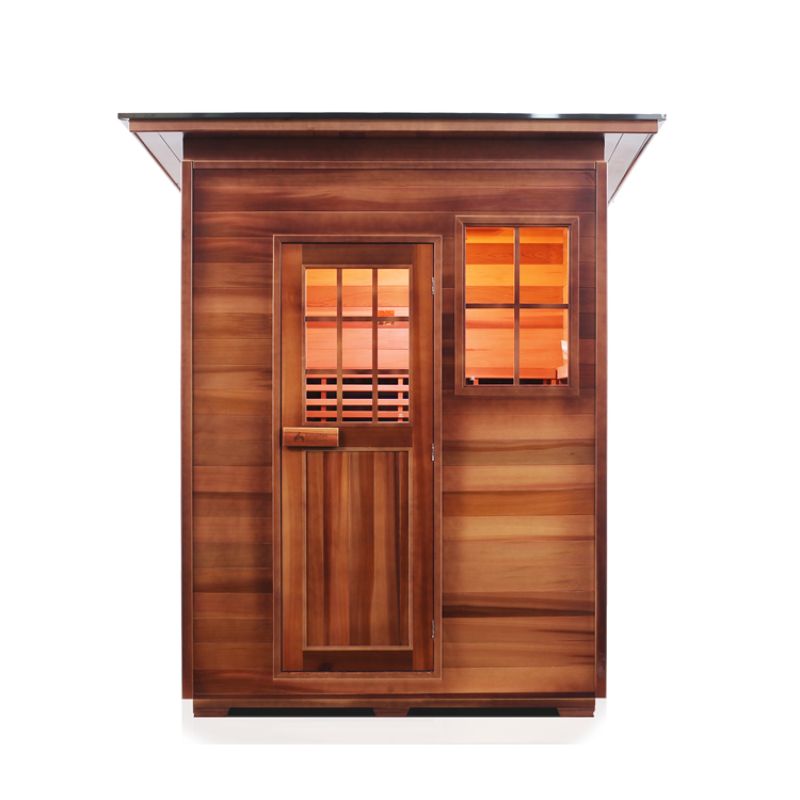 Enlighten Sierra 4 Person Infrared Sauna -Slope Roof