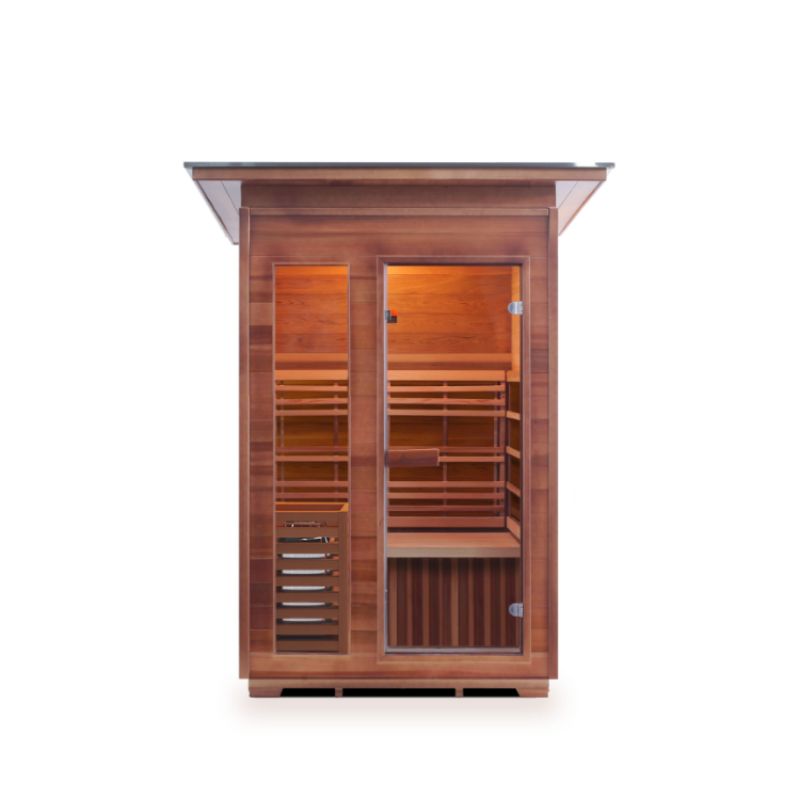 Enlighten Sunrise 2 Person Traditional Sauna - Slope Roof