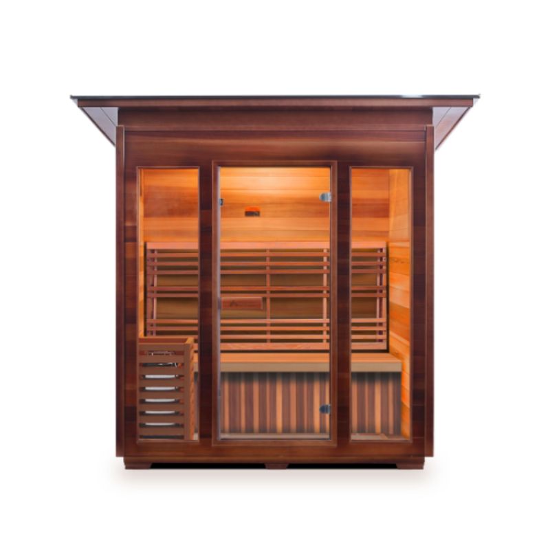 Enlighten Sunrise 4 Person Traditional Sauna - Slope Roof