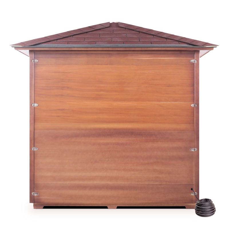Enlighten Sunrise 4 Person Traditional Sauna - Peak Roof back