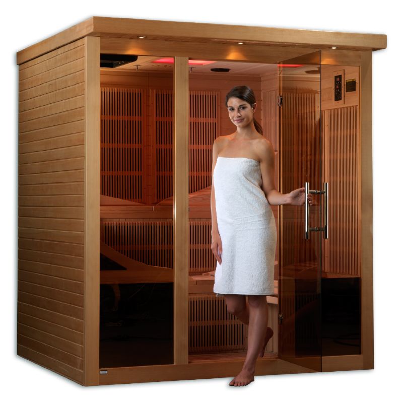 Golden Designs Monaco GDI-6996-01 | 6 Person Zero EMF Near Infrared Sauna