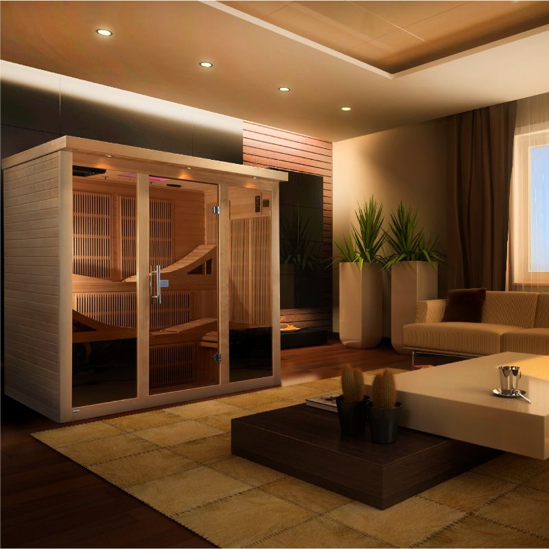 Golden Designs Monaco GDI-6996-01 | 6 Person Zero EMF Near Infrared Sauna