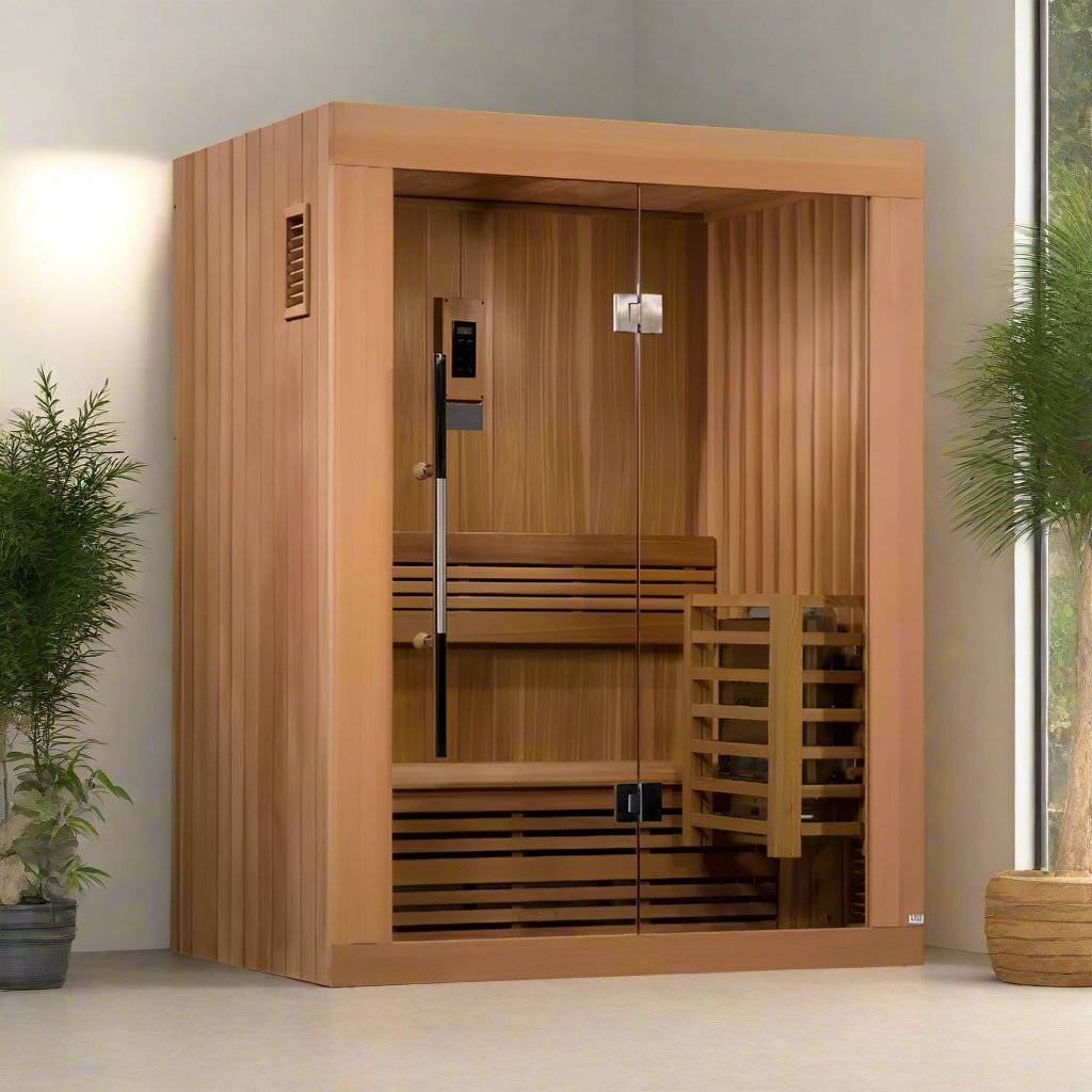 Sundsvall 2 Person Traditional Steam Sauna GDI-7289-01 - left angle view