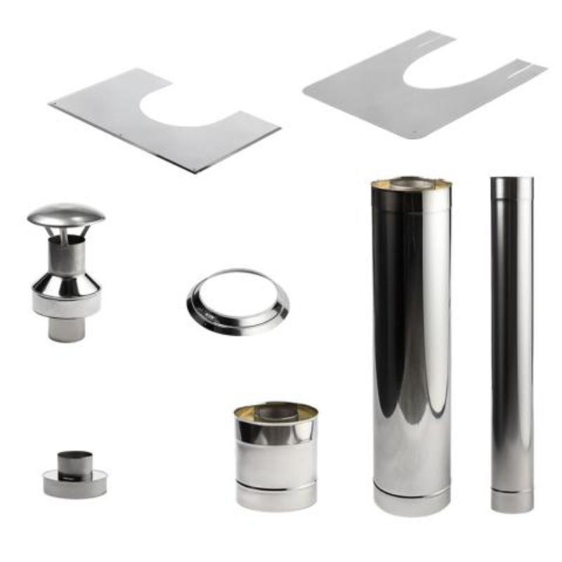 UUM Barrel Sauna Chimney Kit - parts