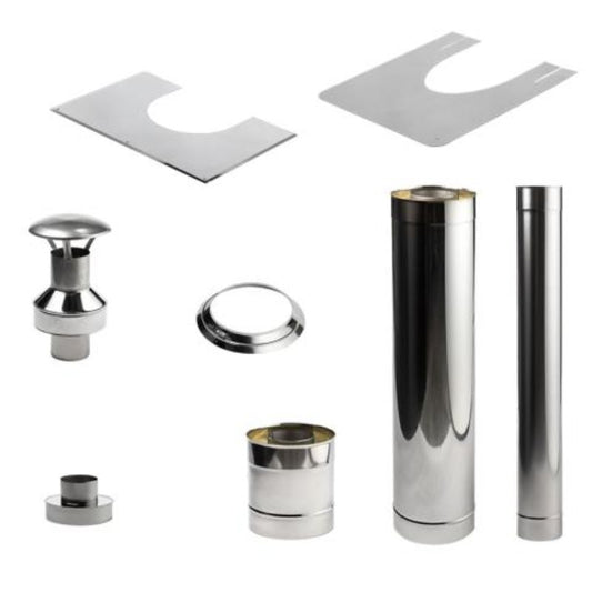 UUM Barrel Sauna Chimney Kit - parts