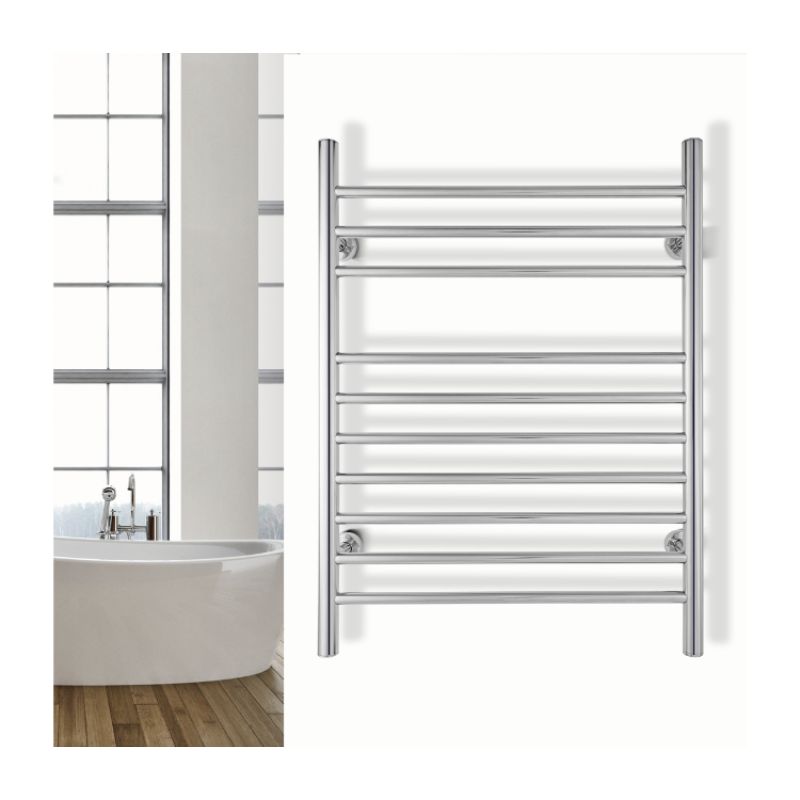 WarmlyYours Inifinity TW-F10BS-HP Towel Warmer - Dual Connection - Polished Finish