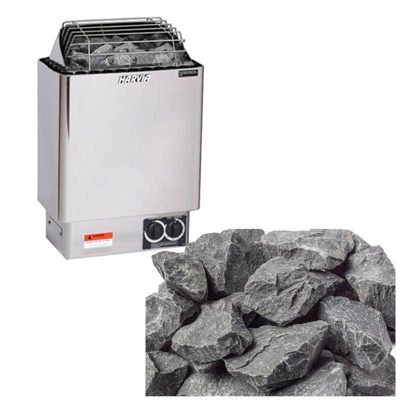 Harvia Stainless Steel Sauna Heater & Rocks