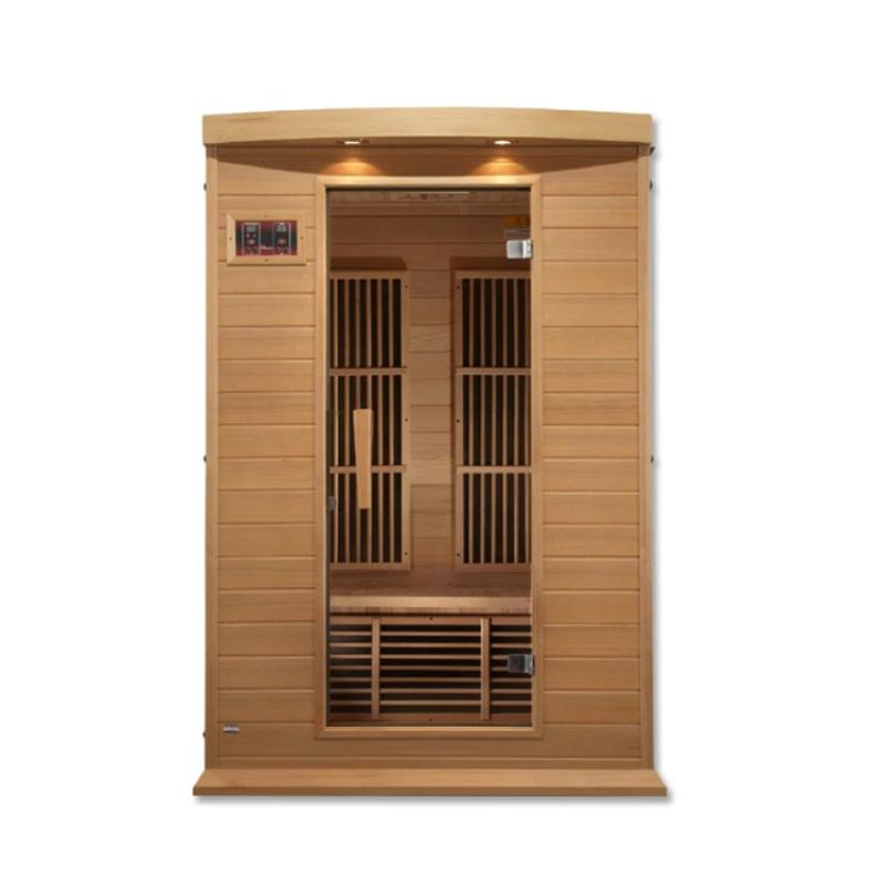 Maxxus MX-K206-01 Far Infrared Sauna - full direct front view. No background.