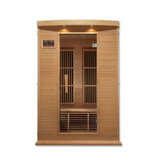 Maxxus MX-K206-01 Far Infrared Sauna - full direct front view. No background.