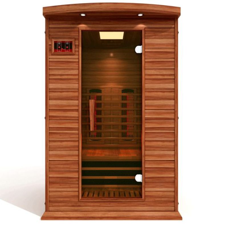 Maxxus Indoor Infrared Sauna MX-M206-01 FS CED Full Spectrum, Cedar  - full front direct view. No beackground.
