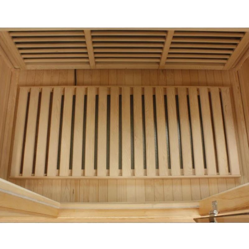 Maxxus Indoor Infrared Sauna MX-M206-01 FS CED Full Spectrum, Cedar  - interior slat floor close up.