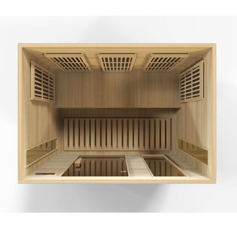 Maxxus MX-K306-01 | 3 Person Low EMF Indoor FAR Infrared Sauna - Hemlock or Cedar-top view
