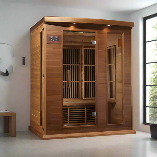 Maxxus MX-K306-01 | 3 Person Low EMF Indoor FAR Infrared Sauna - Hemlock or Cedar