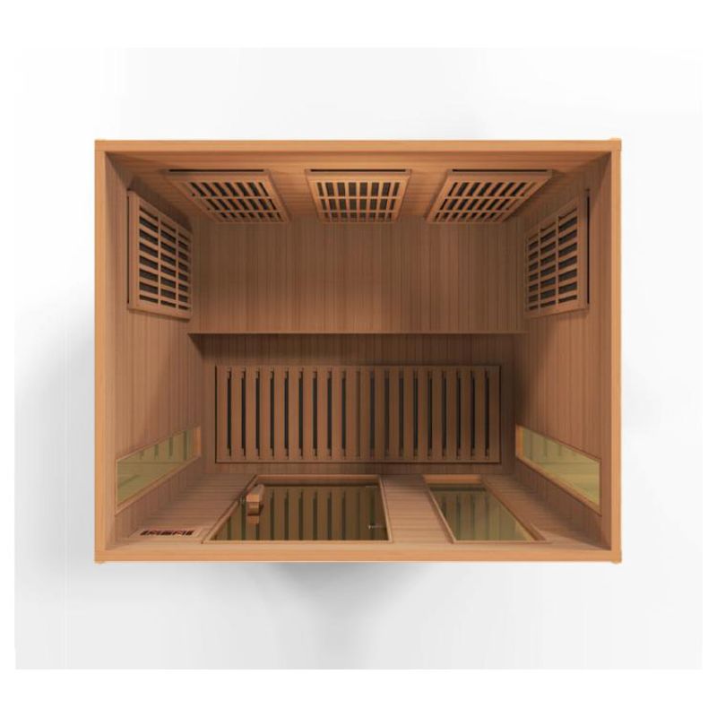 Maxxus MX-K306-01 | 3 Person Low EMF Indoor FAR Infrared Sauna - Hemlock or Cedar-top view