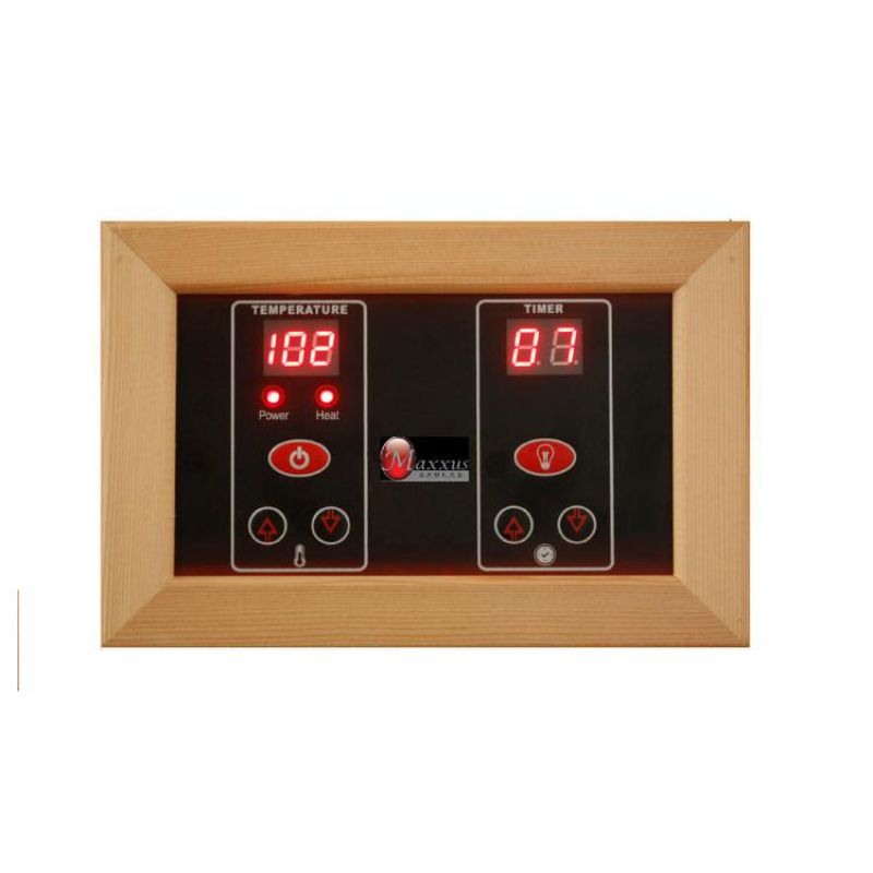 Maxxus MX-K356-01 ZF Corner Infrared Sauna - control panel