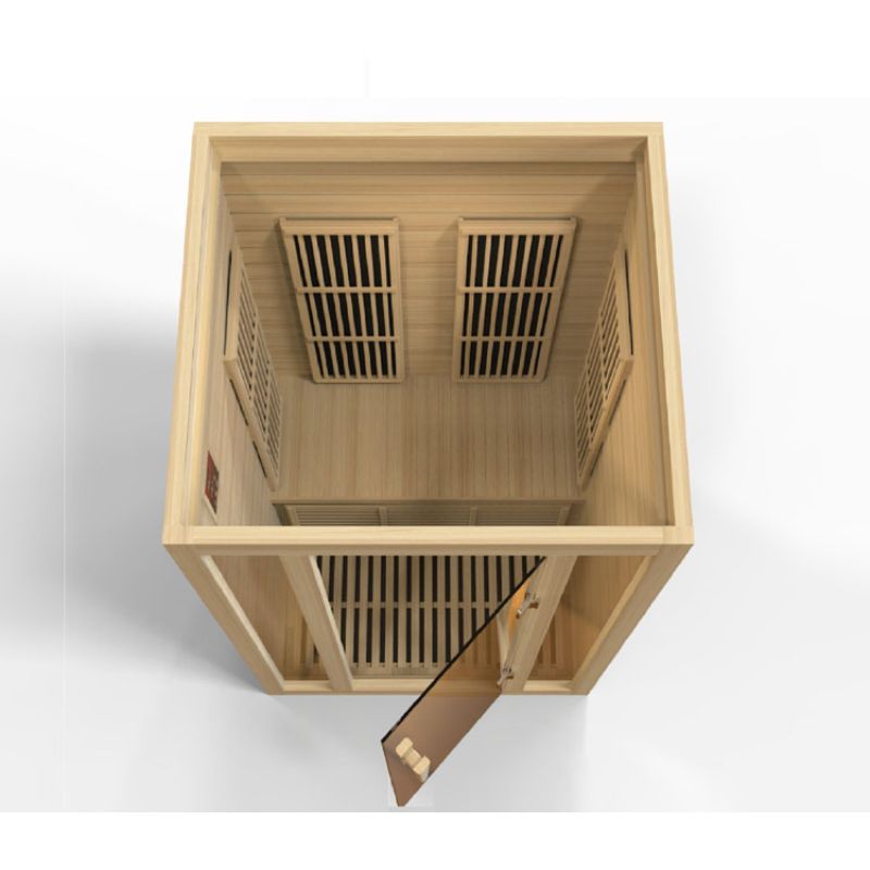 Maxxus Sauna Seattle MX-J206-01 - 2 Person Low EMF Indoor FAR Infrared Sauna - top view