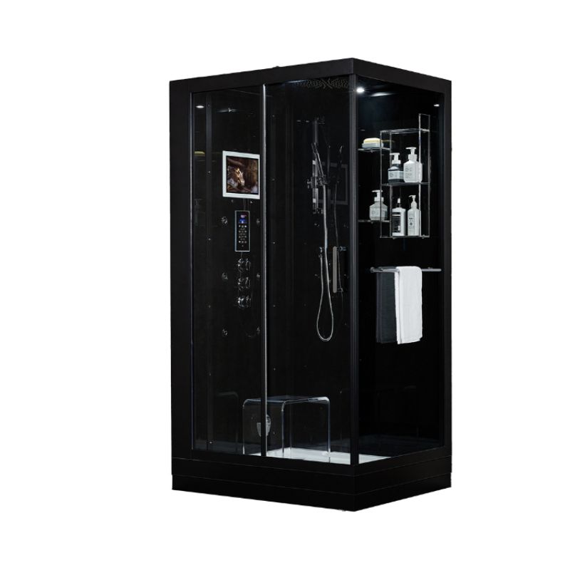 Maya Bath Platinum Lucca Steam Shower with TV - black