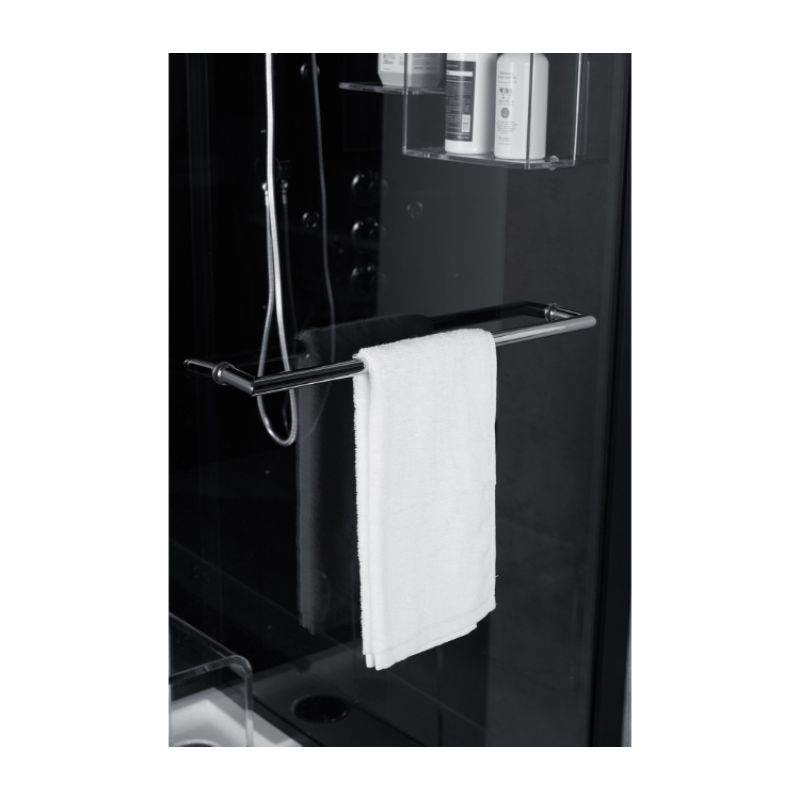 Maya Bath Platinum Lucca Steam Shower with TV - towel bar