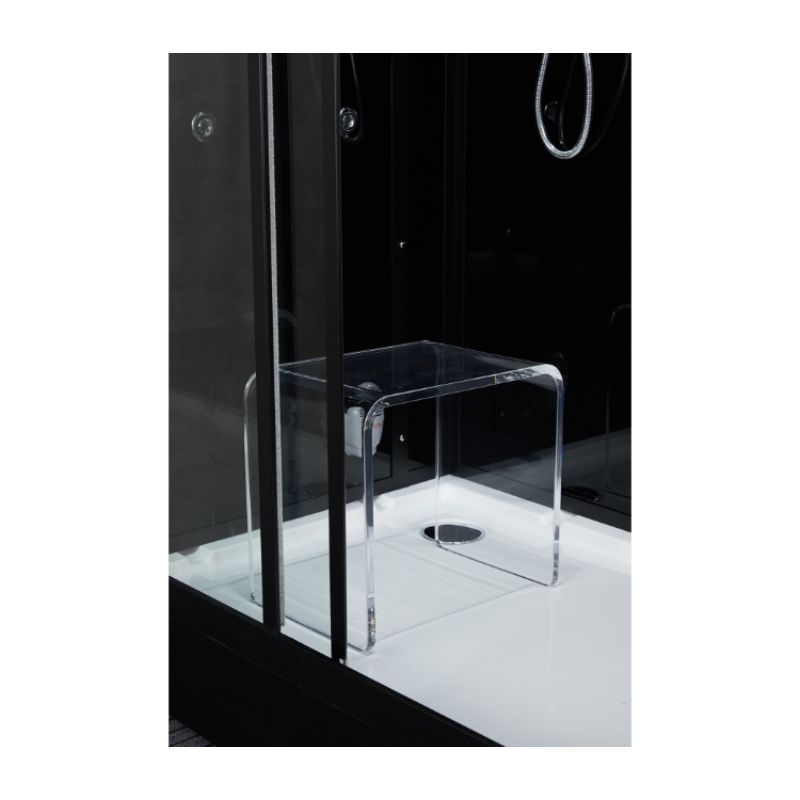 Maya Bath Platinum Lucca Steam Shower with TV - stool