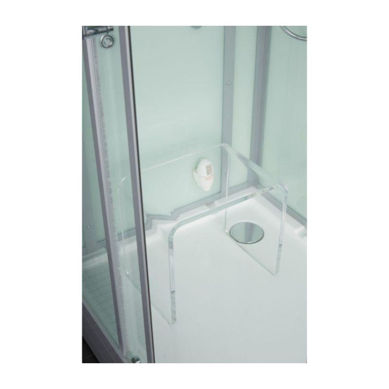 Maya Bath Platinum Lucca Steam Shower with TV - stool