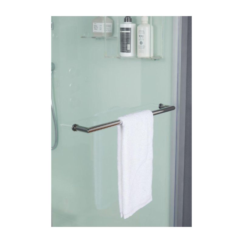 Maya Bath Platinum Lucca Steam Shower with TV - towel bar