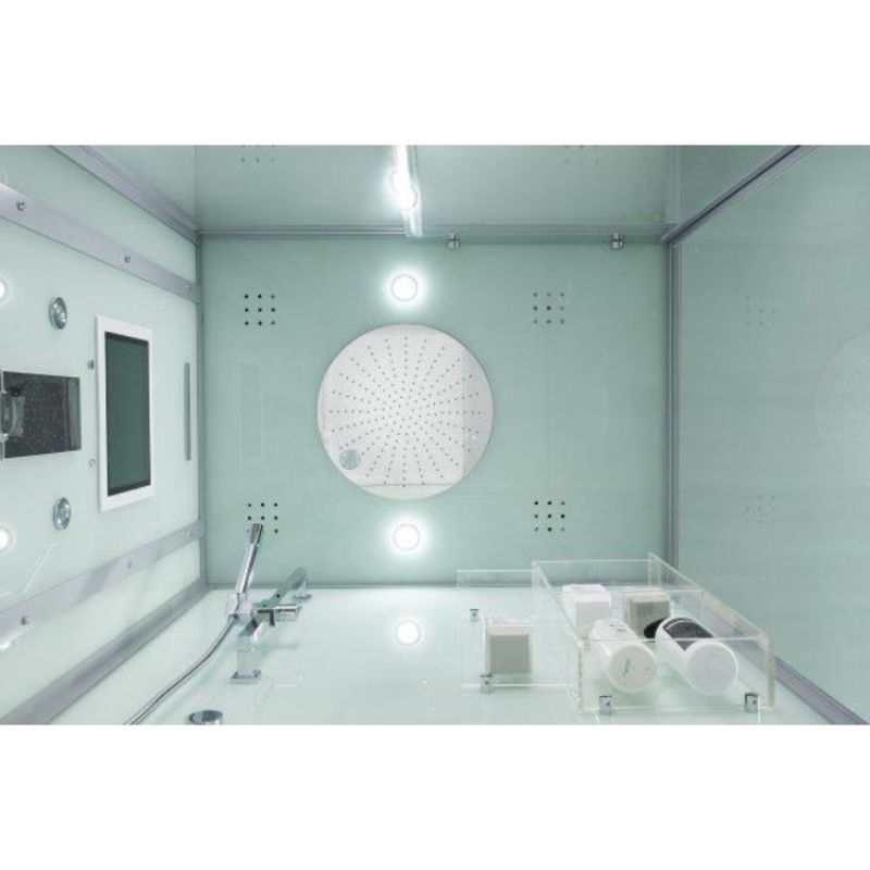 Maya Bath Platinum Lucca Steam Shower with TV - view from bottom up