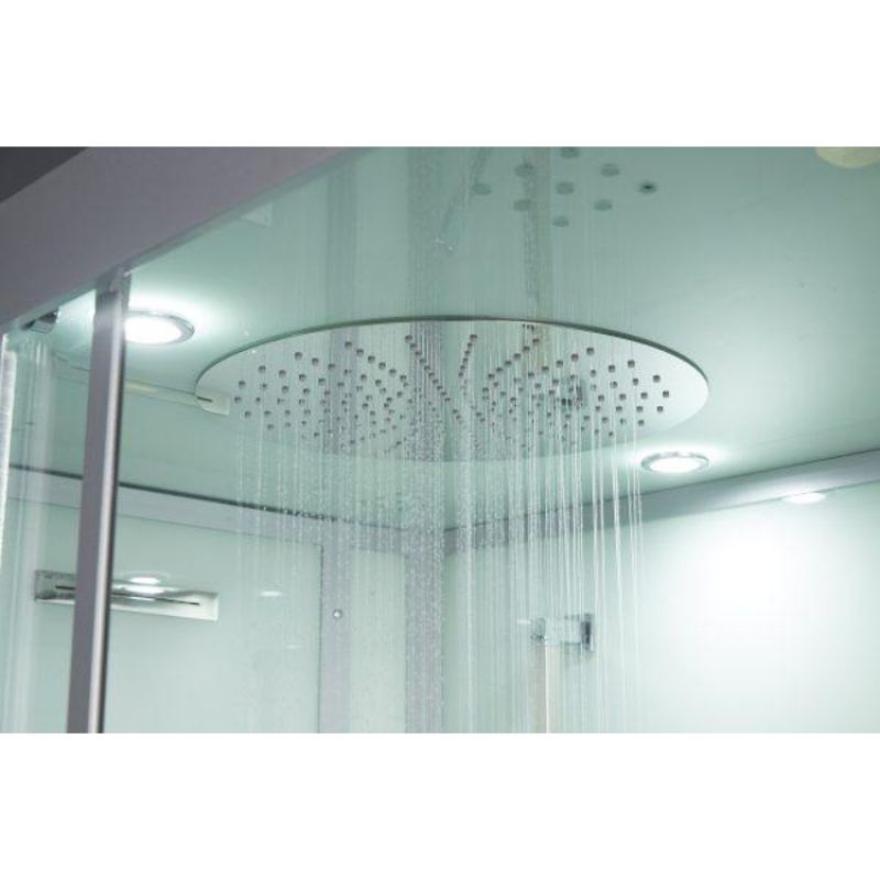 Maya Bath Platinum Lucca Steam Shower with TV - rainfall shower head