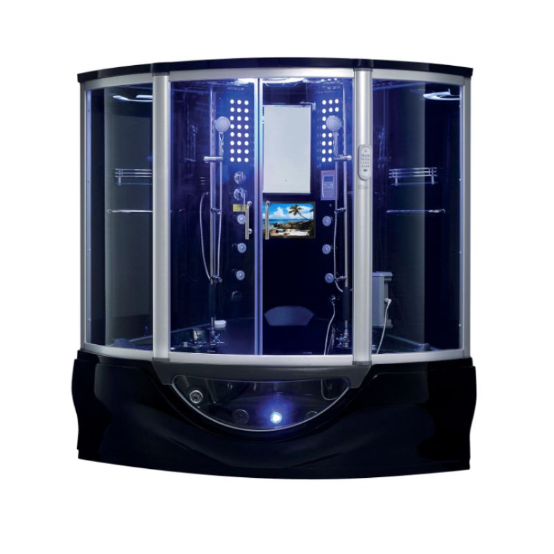 Maya Bath Platinum Superior Steam Shower & Tub Combo - Black