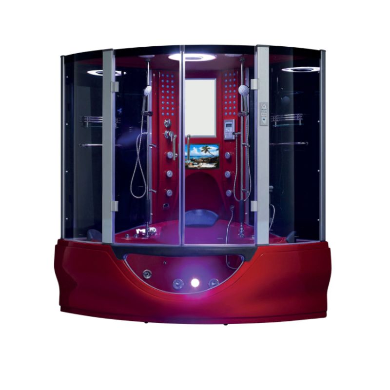 Maya Bath Platinum Superior Steam Shower & Tub Combo - Red