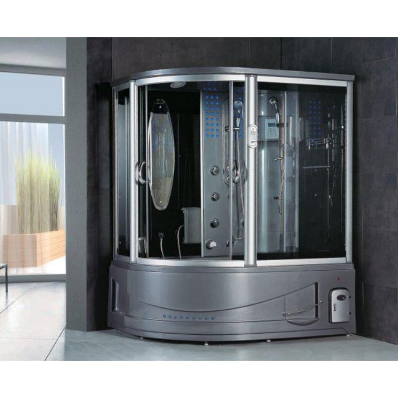 Maya Bath Platinum Siena Steam Shower & Tub Combo 4 kW - grey