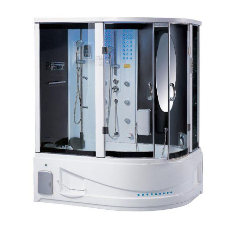 Maya Bath Platinum Siena Steam Shower & Tub Combo 4 kW - white